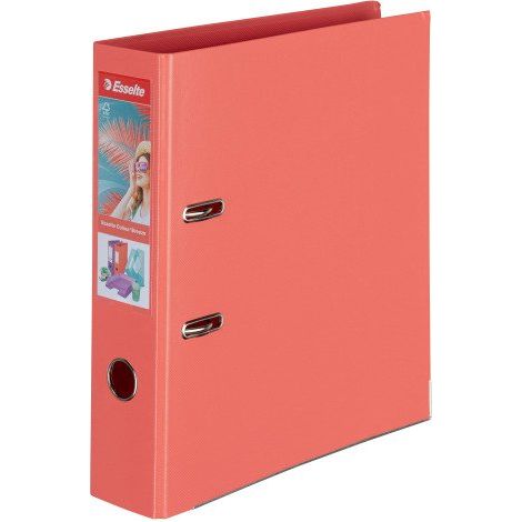 Classeur à levier plastifié - Dos 7,5 cm - Power Colour’Breeze A4 - corail (1/2)
