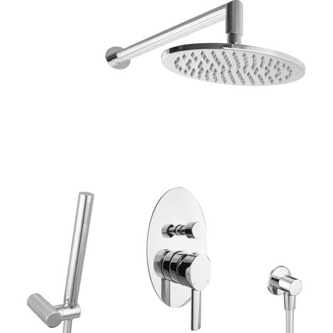 Système de douche encastré PaulGurkes avec ensemble de douche ovale