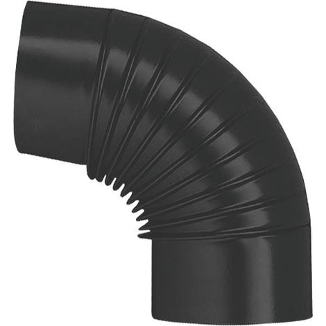 Save GOMITO 90  ° PER STUFA A LEGNA PORCELLANATO CLASSIC Col. Nero  EE  cm. 12 12.00 pz