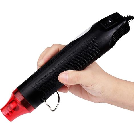 Mini Décapeur Thermique Professionnel 300W,Pistolet à air chaud Portatif avec étrier,pour Outil thermique pour gaufrage artisanal, gaine thermorétractable, petit chauffage