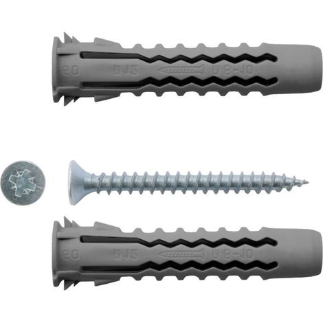Tassello in nylon RX010VBK ø 10X50 e vite MM. 6X60 Made in Italy (1/2)