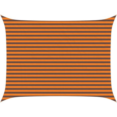 Toldo Vela de Sombra Naranja y Marrón 4 x 3 m vidaXL