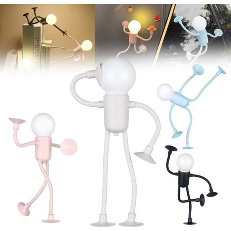 Beyamis Veilleuse sportive flexible, lampe de bureau LED à ventouse, en PVC, 3,8 x 17 cm, lot de 4, idéale pour la décoration de chambre. (1/5)