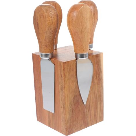 Bloc Porte-couteaux en Matériau Synthétique Kaki Design Multifacette pour Organiser et Ranger les Couteaux Cuisine Cuisine (1/5)