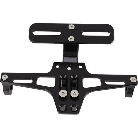Support Moto Plaque d'Immatriculation Arrière en Aluminium Réglable Universel avec Feu (1/5)