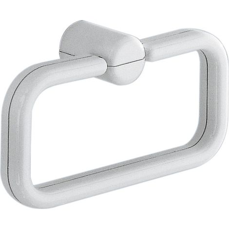 Portasalviette a parete con anello per bagno - bianco - 2970 (1/4)