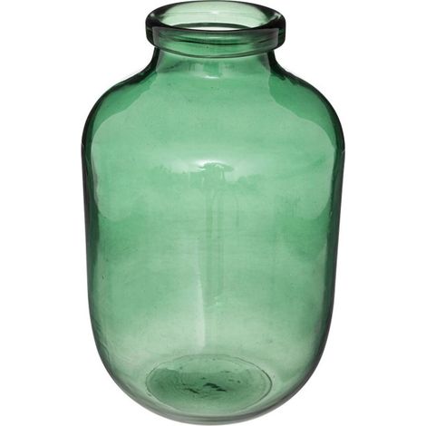 Vase Bocal en Verre "Ademo" 28cm Vert