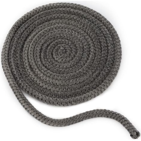 Joint de Poêle à Bois, 12 mm x 2,5 m Résistance à la Chaleur Joint Tressé Poele Joint Corde Joint de Cheminée Insert (1/5)