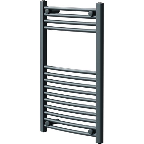 Marco Anthracite 800mm x 500mm Curved Heated Towel Rail (1/5)