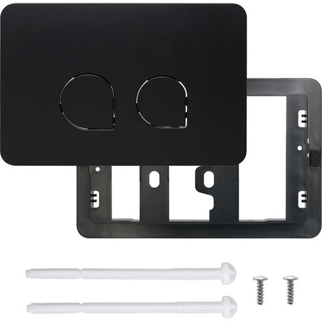Plaque de commande à double actionneur (GS-Delta-5 Noir mat - Autre) compatible avec réservoir encastré Geberi-t Up182 100 et panneau Delta 21 50 compatible avec bouton de commande de réservoir de WC (1/5)