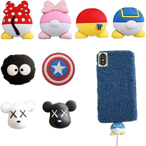 8 Pièces Protecteur de Câble Type-C USB avec Motif Mignon, Protege Câble Attaque de Câble, Ligne de Données Protège-fil, pour Téléphone Ordinateur Chargeur (1/5)