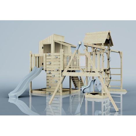 Polarplay Spielturm Emma aus Holz in BlauBabyschaukel (1/4)