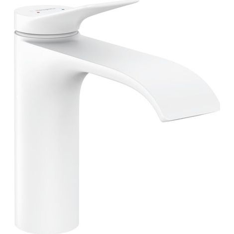 Adecuado para grifo mezclador de lavabo Vivenis 110 con unidad de desagüe de 2 posiciones, blanco, 75023700 (1/4)