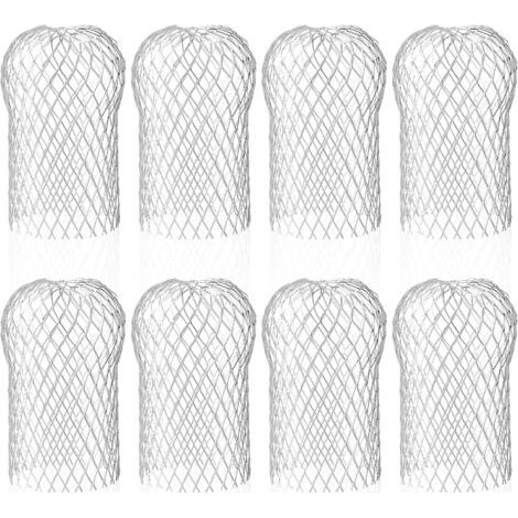 Set mit 8 Aluminium-Dachrinnenfiltern, flexiblen und langlebigen Dachrinnenfiltern für Dachrinnen und Fallrohre zu Hause gegen Blätter