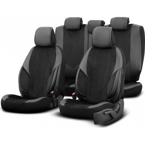 Juego de fundas para asiento de coche Otom Advanced 204 Black Babyface con 3 cremalleras (1/5)