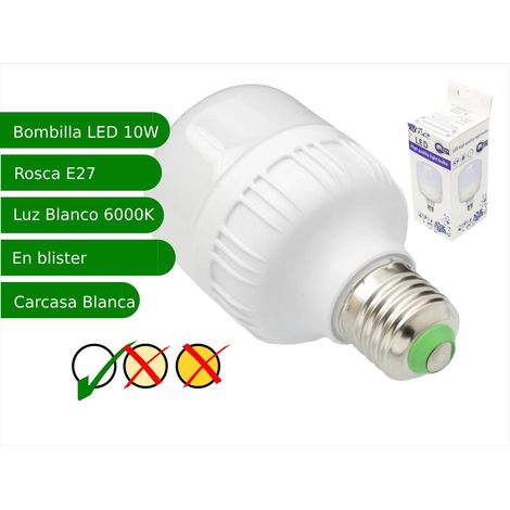 Jandei - Bombilla LED 10W rosca E27 luz 6000K blanca fria Bombilla LED E27 estandar