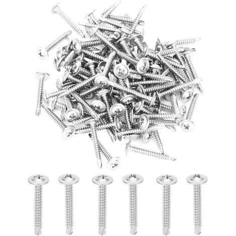 500 pièces Vis à Tôle Auto-taraudeuses M4,2x32 Acier Inoxydable 410 Kit Fixation (1/5)