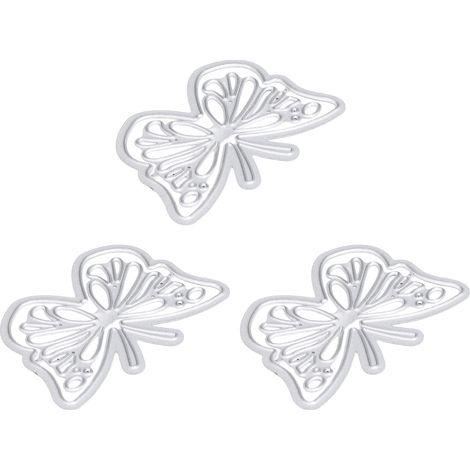 Lot de 3 matrices de découpe en acier au carbone, robustes et durables, usage polyvalent, faciles à utiliser pour embosser le papier (1/5)