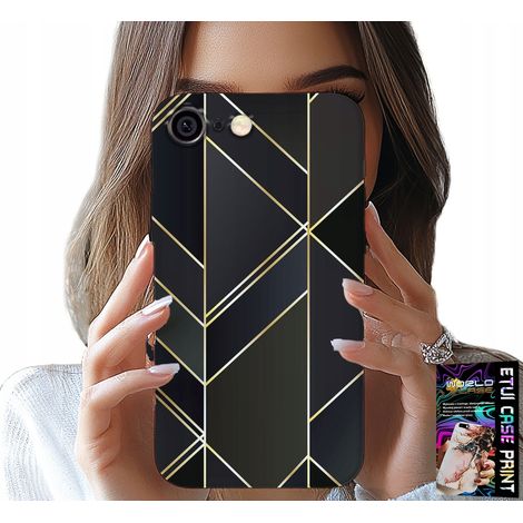 Custodia per iPhone (6 Plus) - cornice dorata, motivi eleganti + vetro (1/5)