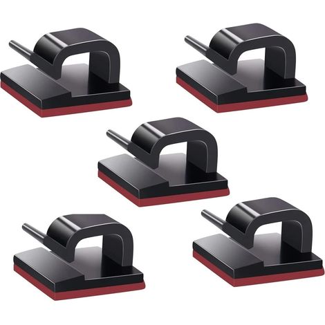 100 clips de gestion de câbles auto-adhésifs, compatibles avec TV, PC et ordinateur portable (1/5)