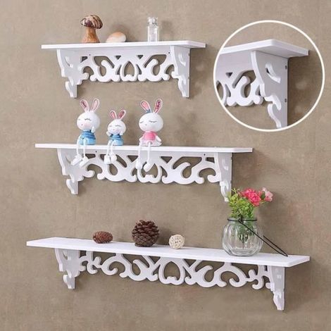 Etagère Murale - Blanc - 35 cm x 8 cm - Pour Chambre Salon Bureau - 1 Pièce (1/4)