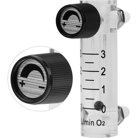 Débitmètre de Gaz,Compteur de Débit de Gaz de 0-3 LPM,Raccord Cannelé de 8 mm,pour Détecter le flux d'oxygène, Contrôler le flux d'Oxygène (1/5)