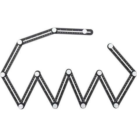 Règle de Mesure Multi-Angle, 12-Ctés Outil de Rapporteur Améliorer Template Outil de Mesure Alliage d'aluminium Universel Localisateur d'ouverture pour Bricoleurs Constructeurs Charpentiers (1/5)