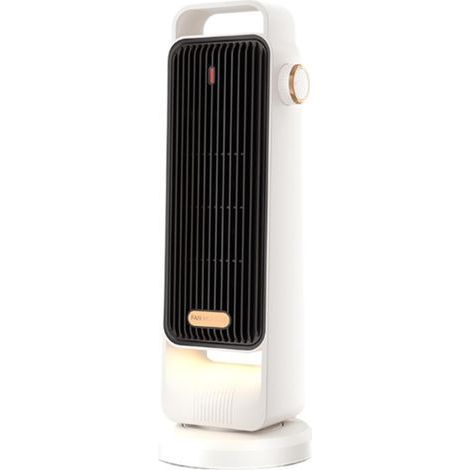 Radiateur électrique d'appoint, adaptateur pour prise européenne -- Protection contre la surchauffe -- Radiateur portable -- Radiateur de bureau -- Modèle oscillant, blanc (1/4)