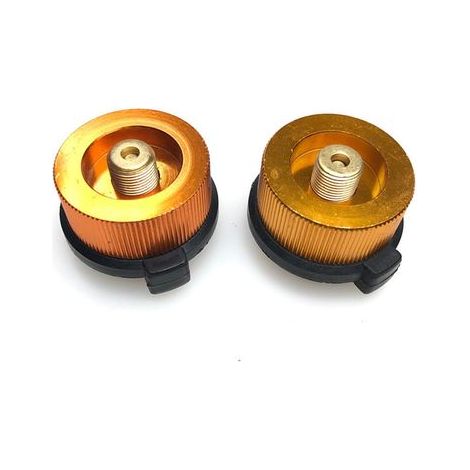Lntyq Adaptateur de bouteille de gaz de camping 2pcs adaptateur de conversion de gaz adaptateur de tête connecteur de buse adaptateur de vanne de retour de gaz pour réservoir de butane vissé à 38 2 (1/5)