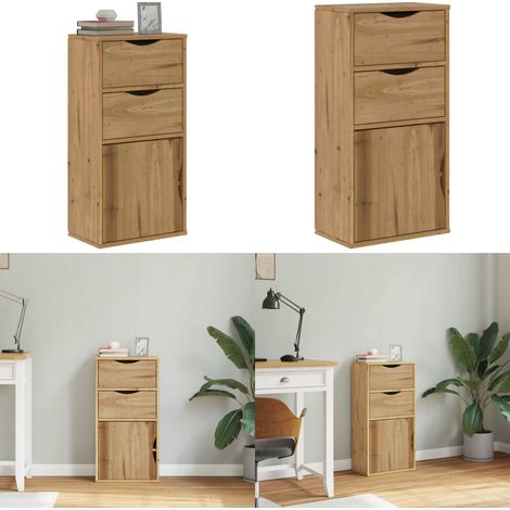 vidaXL Beistellschrank mit Schubladen 40x24x79 cm Massivholz Kiefer (1/5)