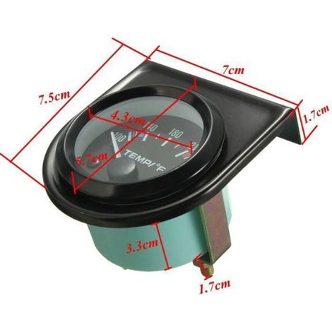Manomètre Température Eau - Plage 101,6 À 120 °C - Diamètre 52 Mm - Pour Voiture - 1 Pièce (1/4)