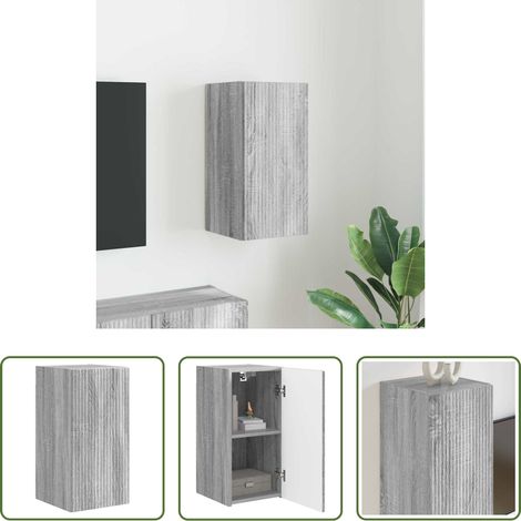 Holzwerkstoff - TV-Wandschrank Graues Sonoma 30 x 31 x 60 cm Holzwerkstoff (1/5)