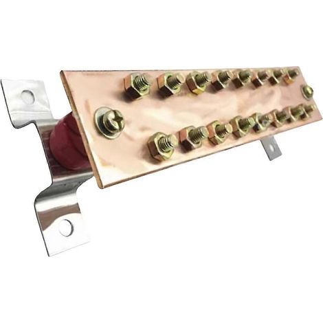 Barre omnibus de mise à la terre en cuivre étamé 5 x 50 x 300 mm, ligne de connexion de batterie équipotentielle, barre omnibus de mise à la terre (1/5)