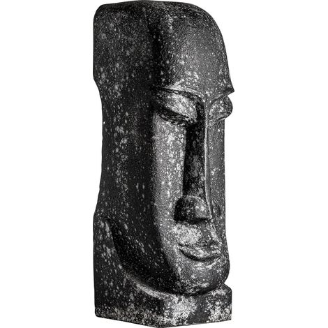 Sculpture Contemporaine d'Esprit Oriental - Noir profond texturé (1/5)