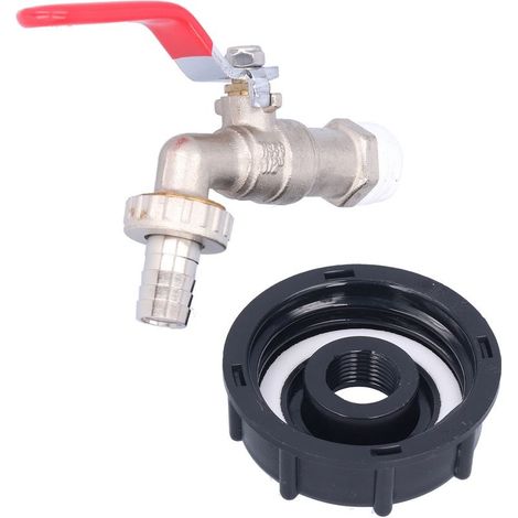 Adaptateur de robinet de réservoir IBC G1/2, connecteur de robinet à filetage grossier en laiton, raccord de vanne de remplacement (1/5)