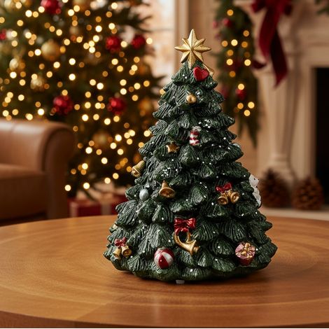 Alberello di Natale con musichetta, decorazione da h 16 cm (1/4)