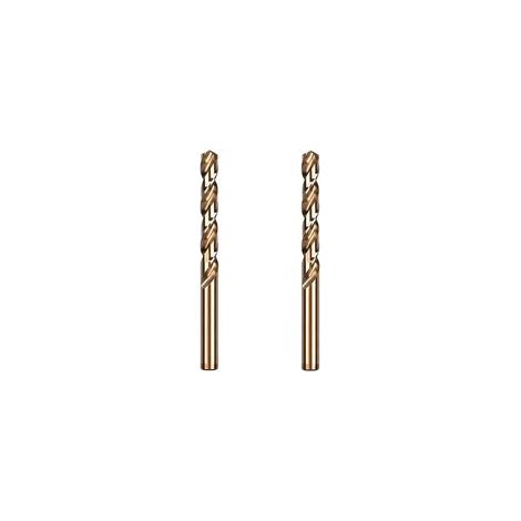 Lot de 2 forets hélicoïdaux HSS Cobalt pour perçage sur métal dur, acier inoxydable, métal (9,5 mm)