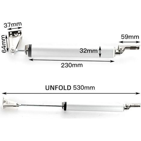 Automatischer Soft-Close-Türmechanismus, 90-Grad-Positionierungsstopp und Dämpfereinstellung, Möbelzubehör (braun, 1 Stück). (1/3)