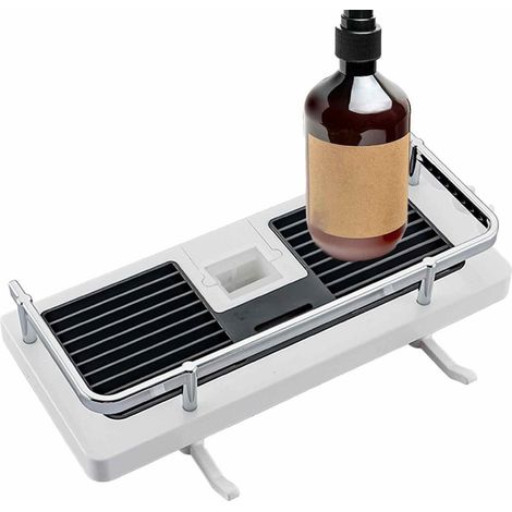 Soporte para  Soporte sin taladrar, almacenamiento para baño, drenaje, bandeja para el hogar, cocina y hoteles 2711,7 cm (1/5)