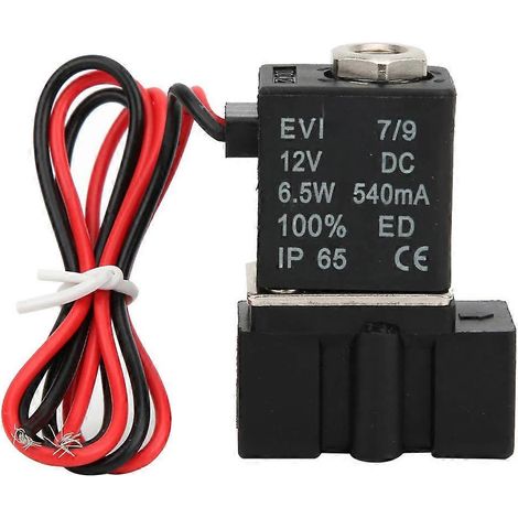 Électrovanne à réponse rapide en plastique 12 V CC 2 positions 2 voies air eau huile G1/8 (1/4)