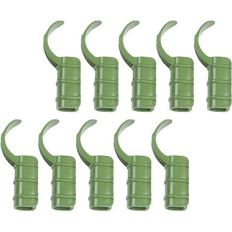 Support de coude à boucle pour tuyau de jardin, accessoire de jardinage, vert, lot de 15, bâches de fixation (1/5)