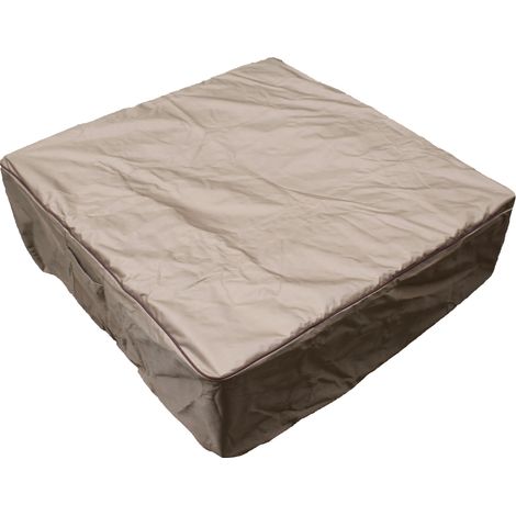 Elementi Wetterschutzhaube für Gasfeuerstelle "Branford", braun, 88 x 88 x 41 cm (L x B x H)