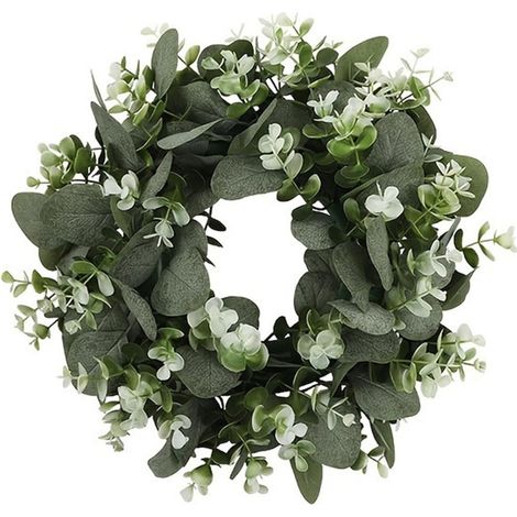 Couronne de feuilles artificielles pour porte d'entrée, ferme, jardin, mariage, décoration intérieure et extérieure (1/3)