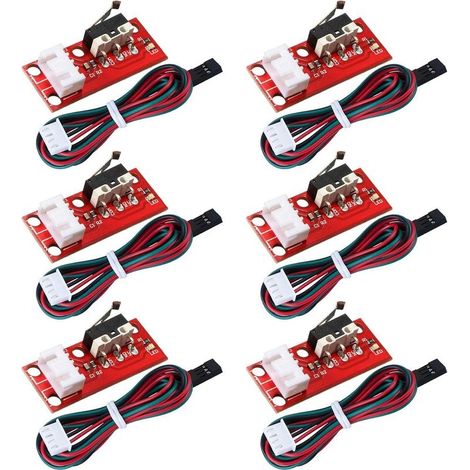 6 Pièces Interrupteur de Fin de Course Mécanique End Stop pour l'imprimante 3D RepRap Prusa Mendel CNC Arduino Mega 2560 RAMPS 1.4 (1/5)