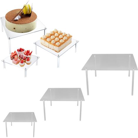 Quadratischer Acryl-Präsentationsständer YX056 für Kuchen, Cupcakes und Kekse (1/5)