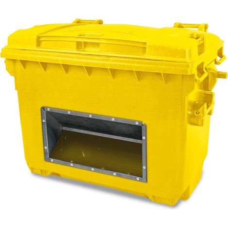 BRB Streugutbehälter mit Entnahmeöffnung, BxTxH 1360 x 765 x 1 mm, Inhalt 660 Liter (Gelb)