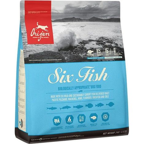 Orijen Six Fish Trockenfutter für erwachsene Hunde 2kg