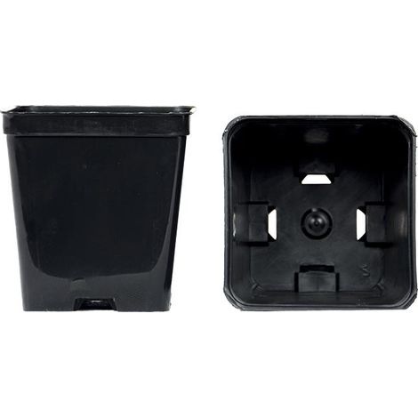 Vasi quadrati colore nero 8x8x9 cm (n.10 pezzi), ditta Arca