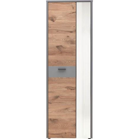 Mömax Garderobenschrank Dynamic Grau/Eichefarben (1/5)