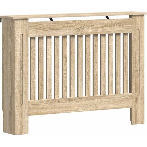vidaXL Cubierta para radiador madera de ingeniería 112x19x81,5cm (1/2)